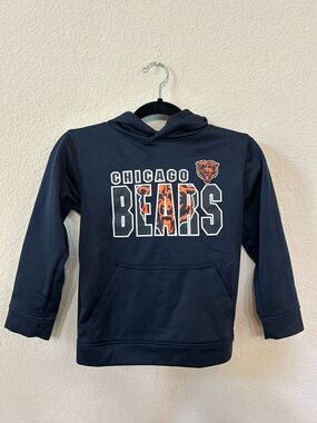 Chicago Bears Youth Hoodie Navy Blue NFL Sweatshirt Size Small